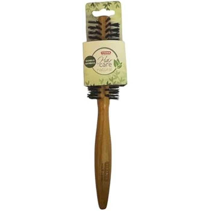 TITANIA Wooden Round Brush, Bamboo Hairbrush - Image 3